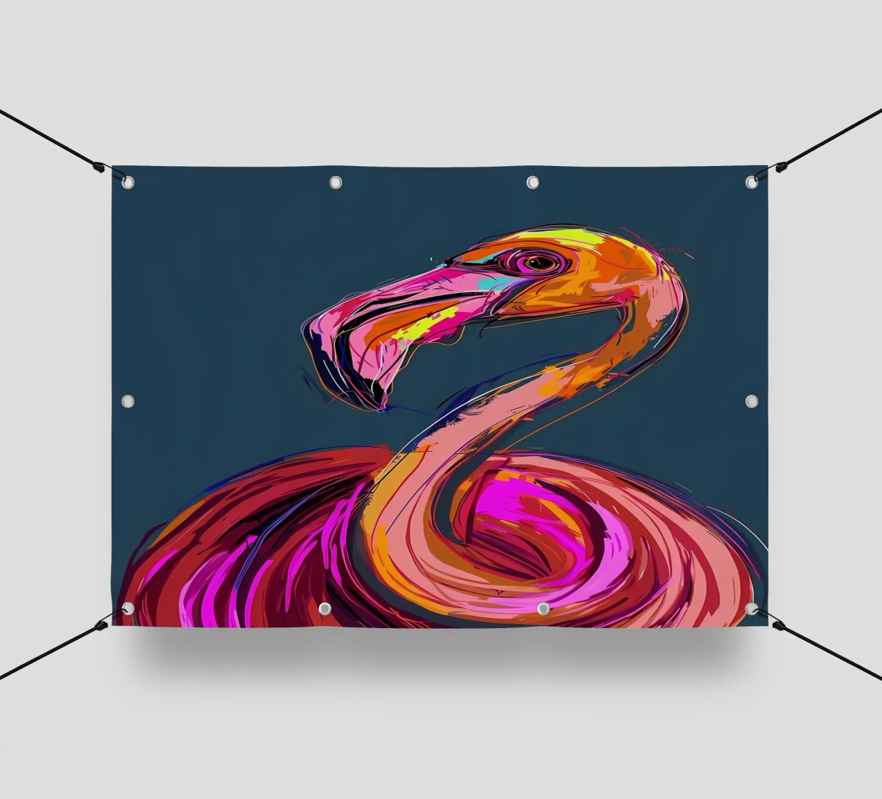 Flamingo Pop Artr telo in pvc da Caeson