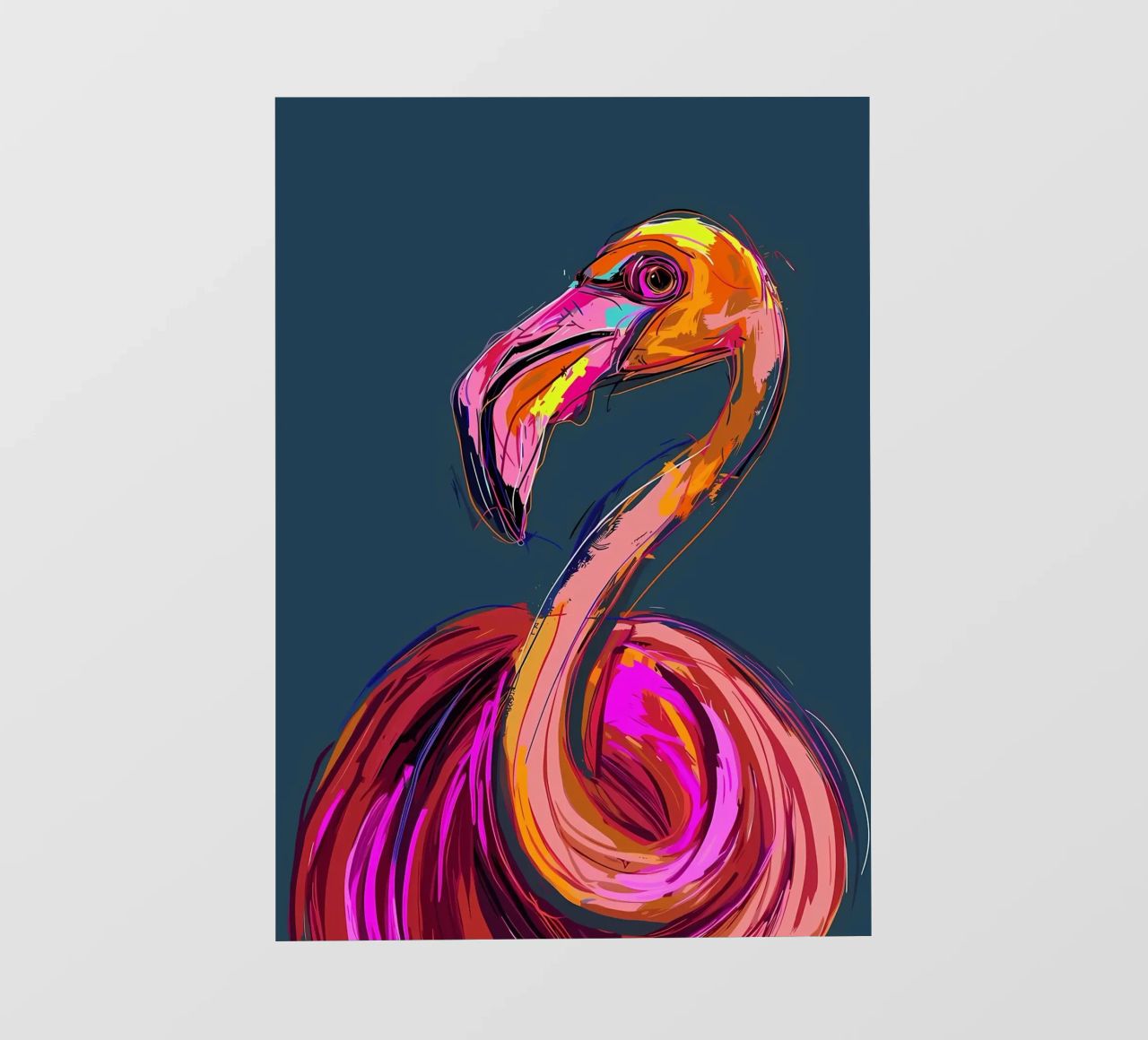 Flamingo Pop Artr telo in pvc da Caeson