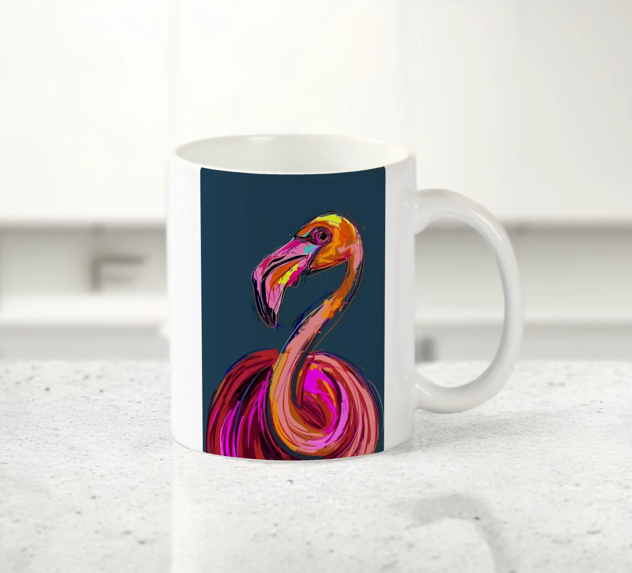 Flamingo Pop Artr tazza in ceramica da Caeson