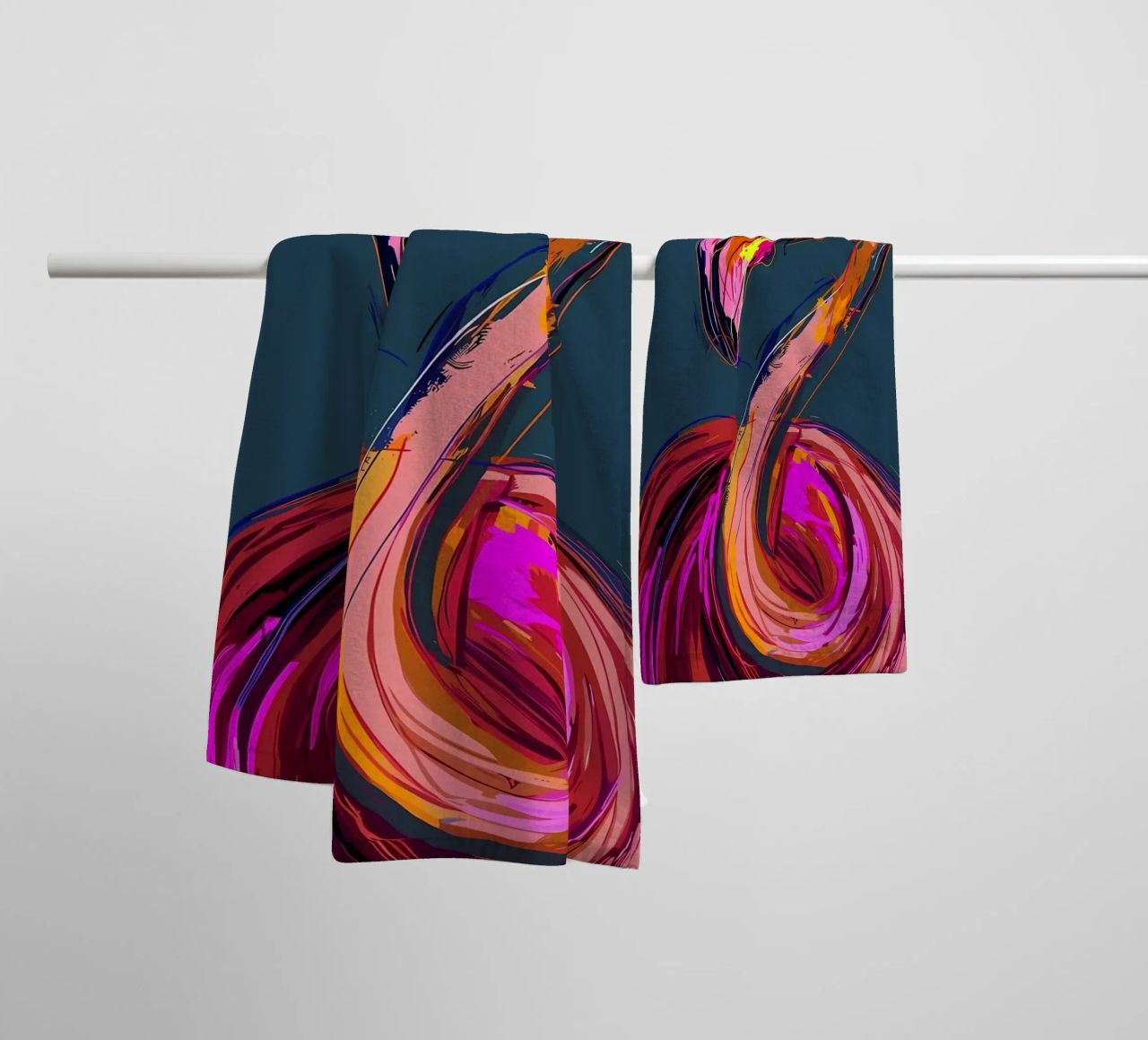 Flamingo Pop Artr Handtuch von Caeson