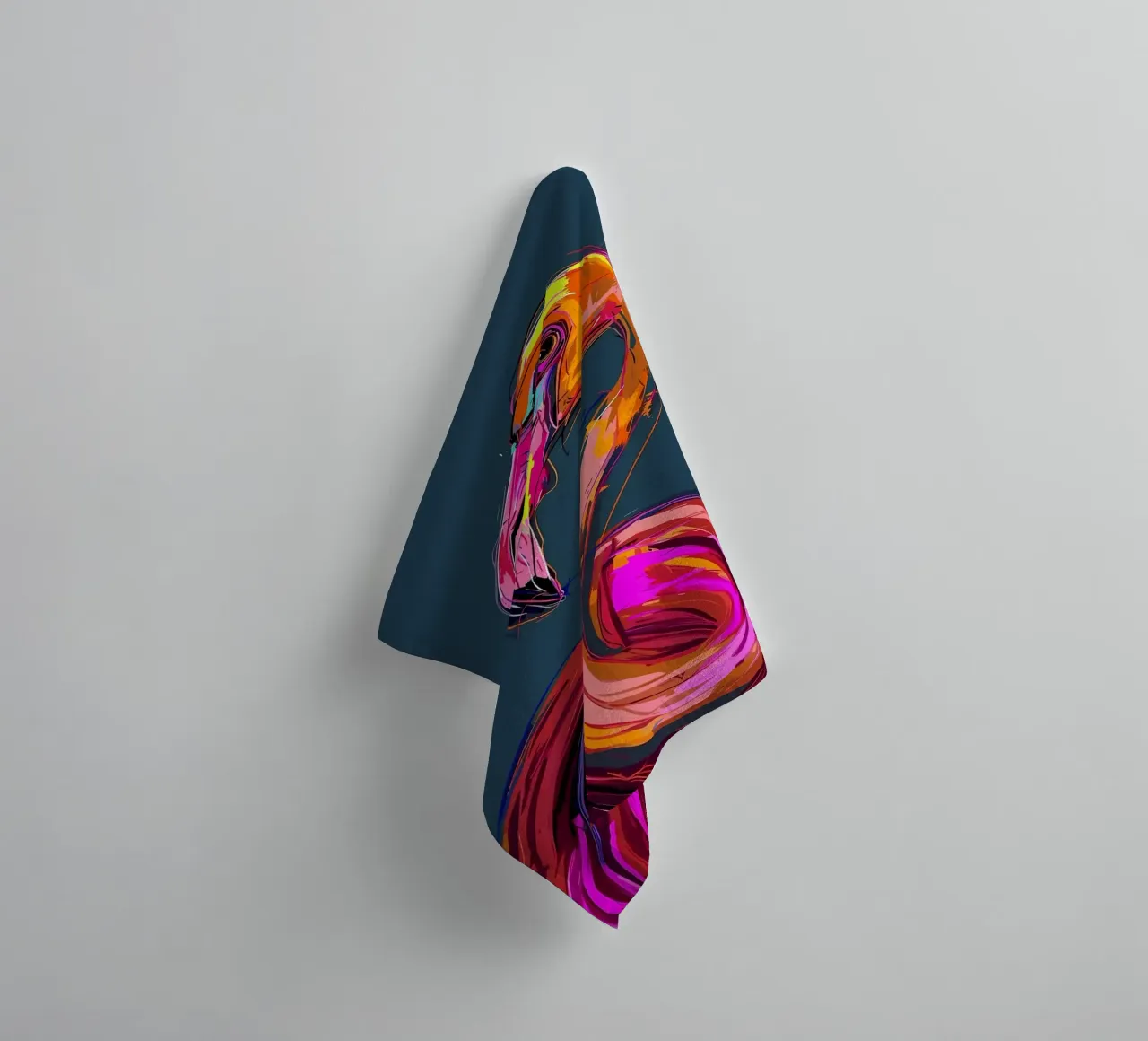 Flamingo Pop Artr asciugamano da bagno da Caeson