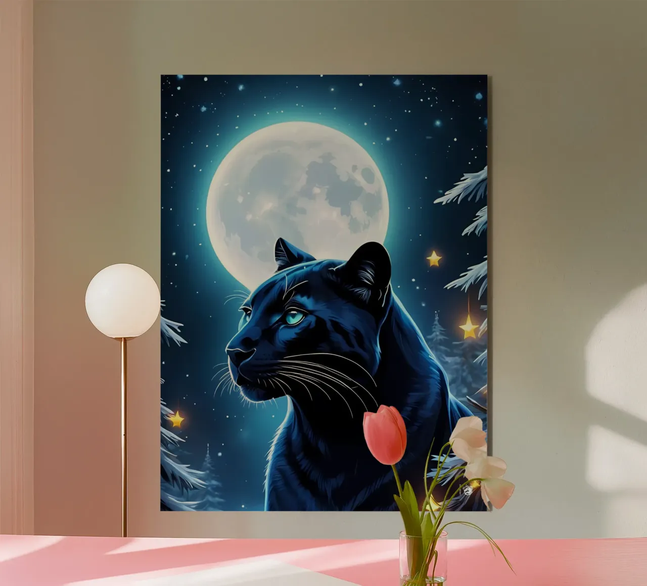 Luna Pantera Nera alluminio dibond da LM2KONE