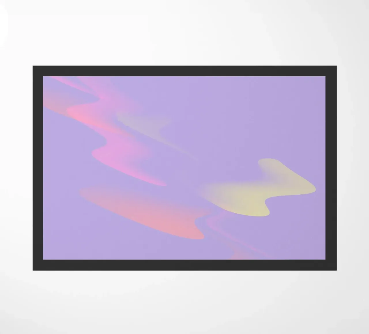 Abstraktes farbiges Muster in Lila, Gelb und Pink Fußmatte von Something for you