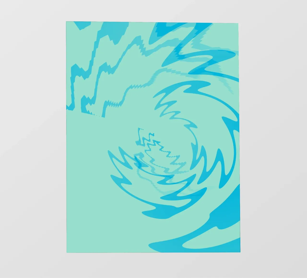Abstract twisted dynamic zigzag pattern in blue backlit film by Something for you