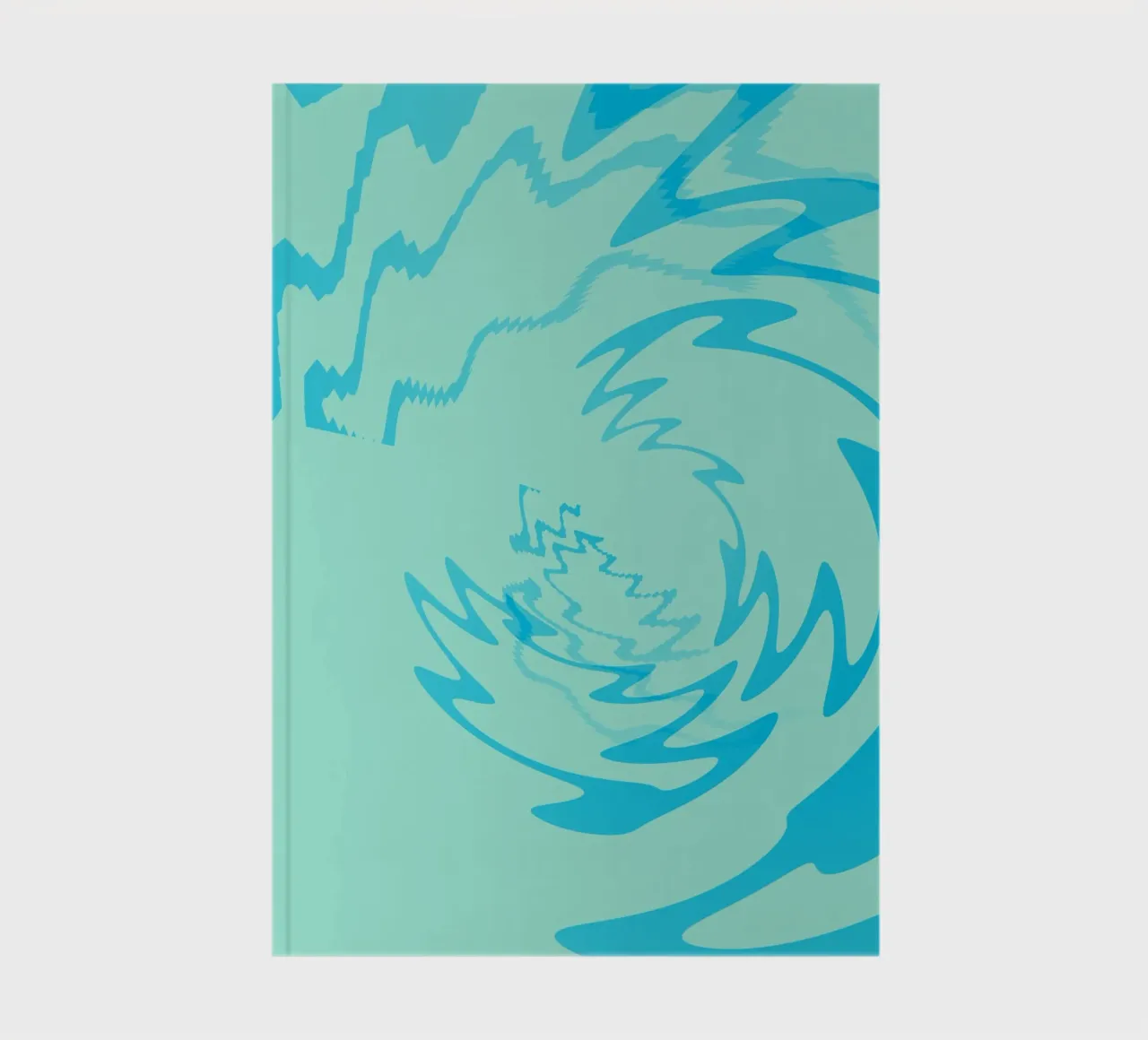 Abstract twisted dynamic zigzag pattern in blue notebook by Something for you