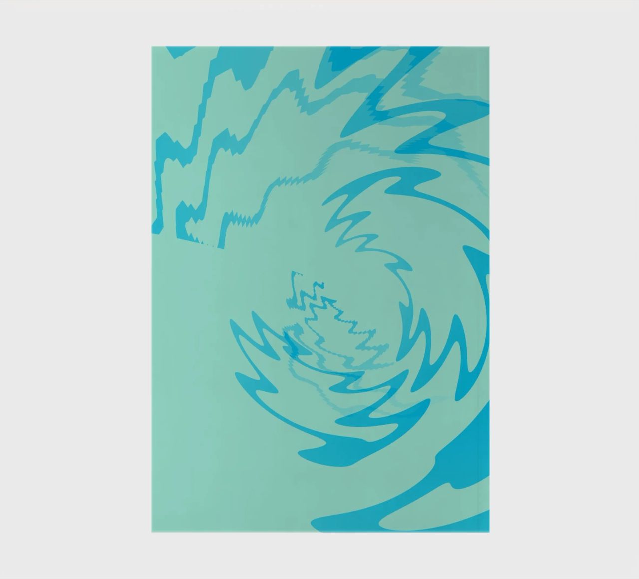 Abstract twisted dynamic zigzag pattern in blue notebook by Something for you