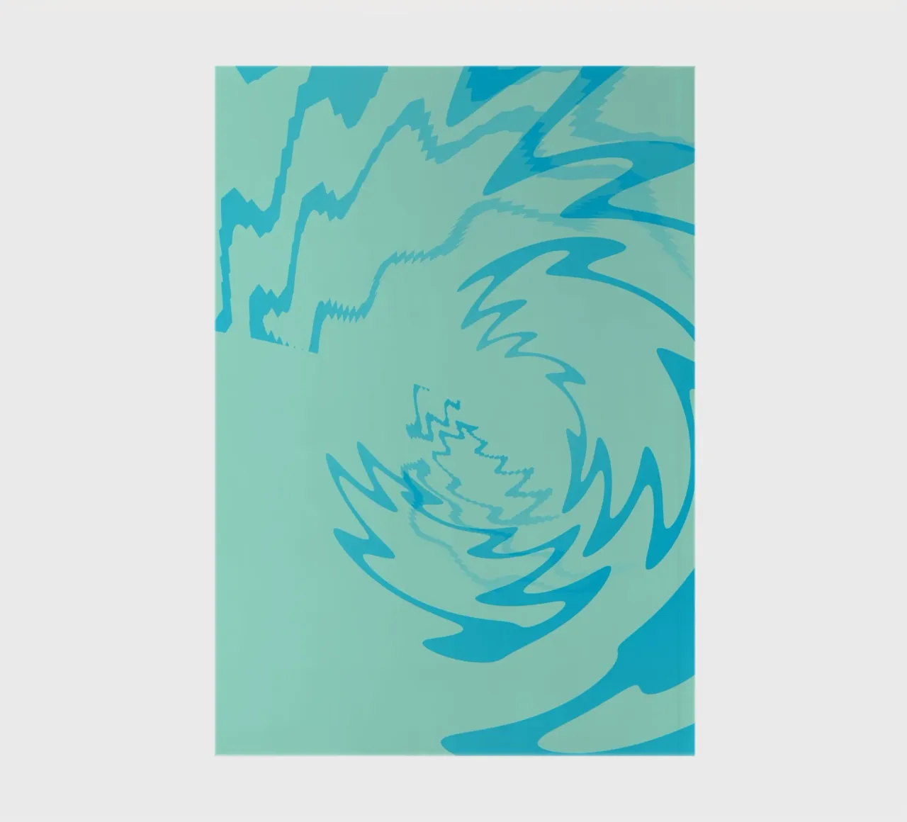 Abstract twisted dynamic zigzag pattern in blue notebook by Something for you
