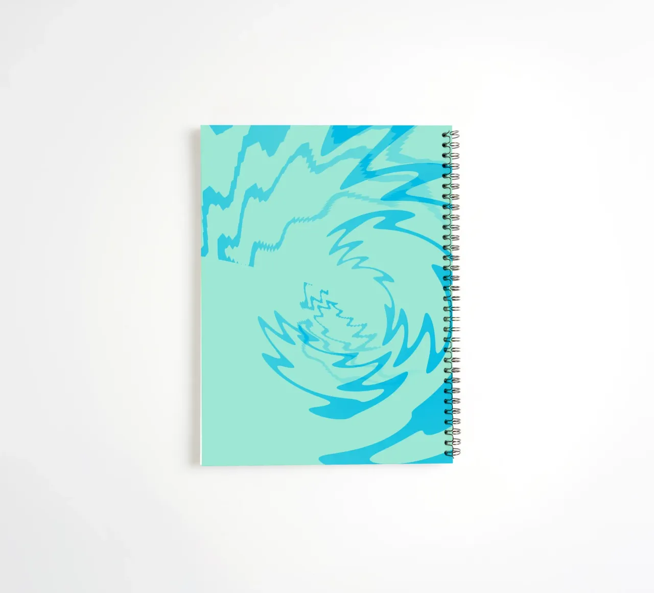 Motif zigzag dynamique abstrait torsadé en bleu carnet à spirale de Something for you