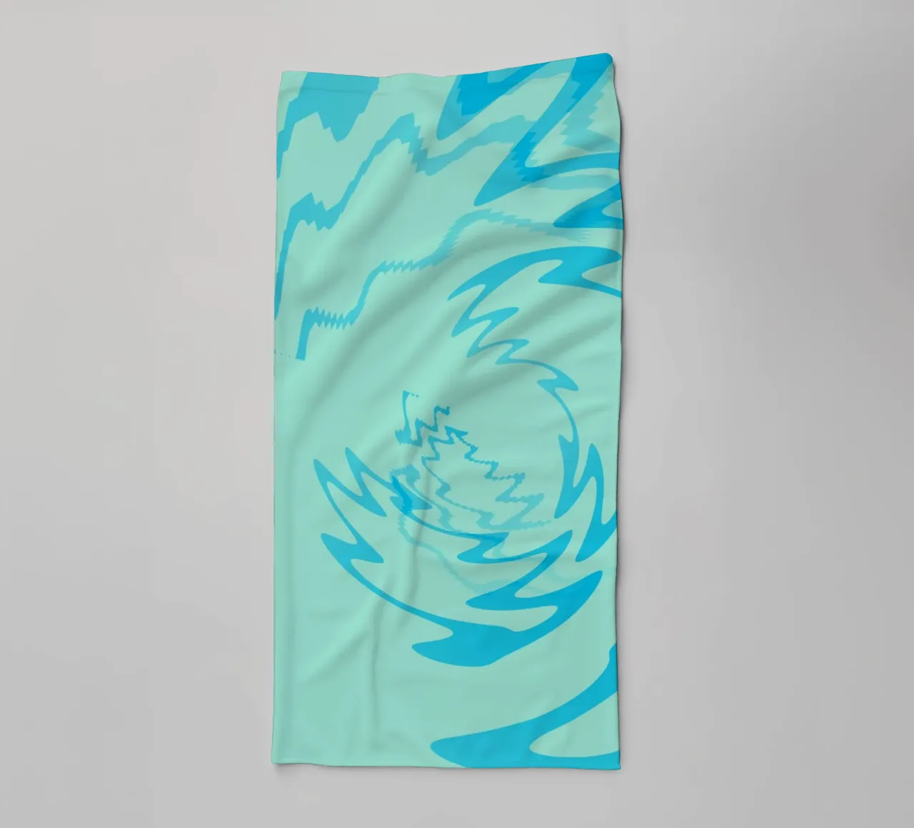 Abstraktes gedrehtes dynamisches Zick Zack Muster in Blau Handtuch von Something for you