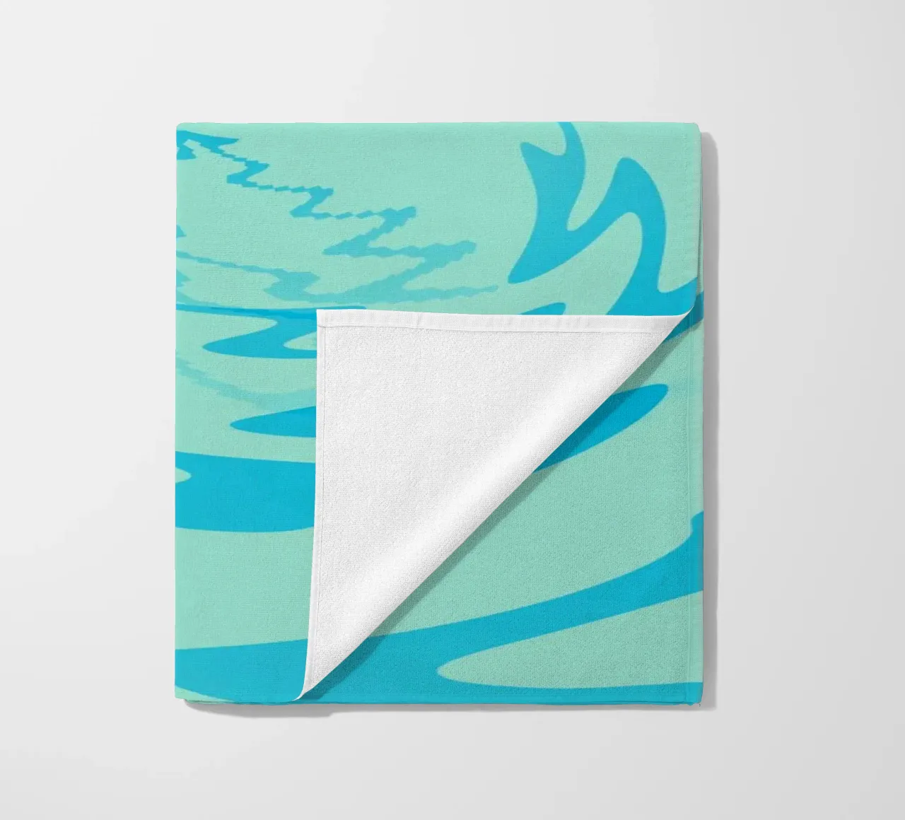 Motif zigzag dynamique abstrait torsadé en bleu serviette de plage de Something for you