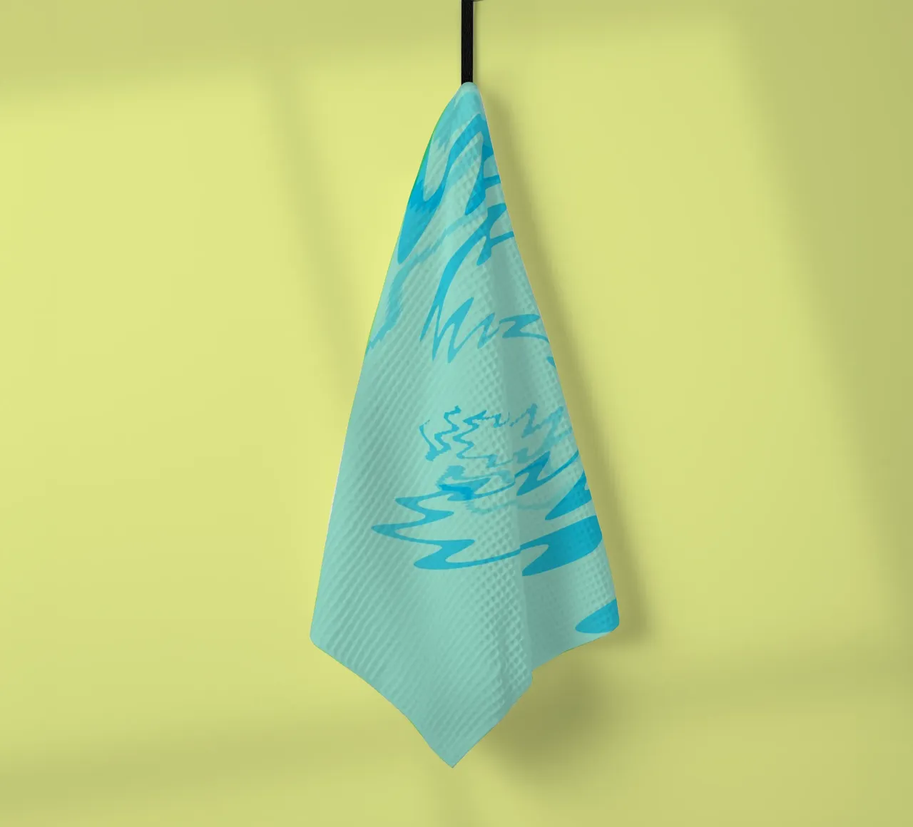 Motif zigzag dynamique abstrait torsadé en bleu torchon de Something for you