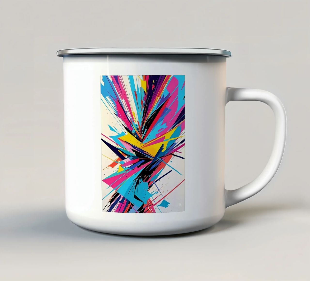 Modello astratto colorato tazza in smalto da LM2KONE