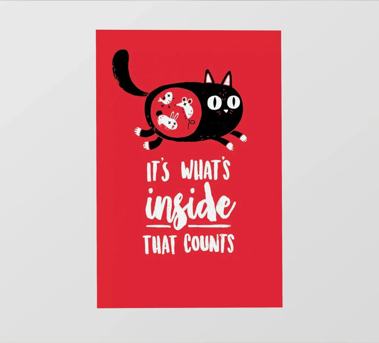 It'S Whats Inside That Counts Portrait telo in pvc da DinoMike