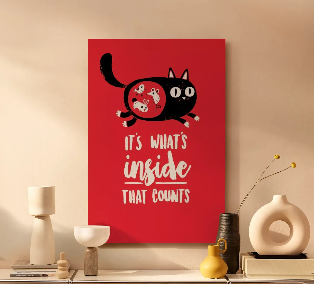 It'S Whats Inside That Counts Portrait alluminio dibond da DinoMike