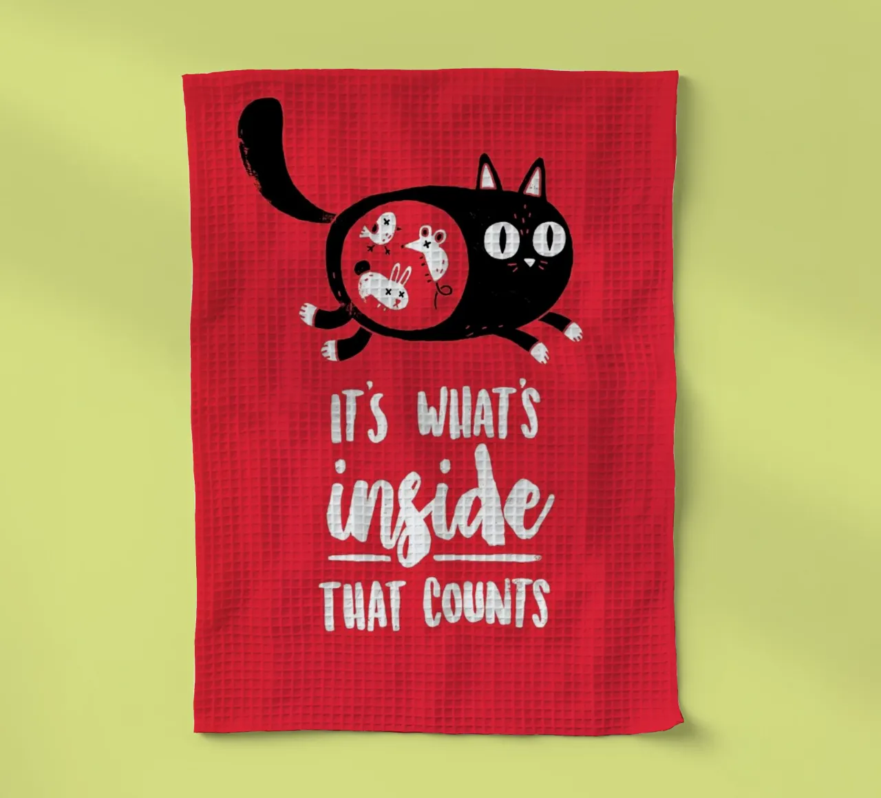 It'S Whats Inside That Counts Portrait canovaccio da cucina da DinoMike