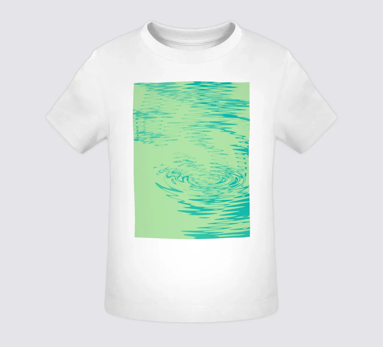 Abstract dynamic waves Water pattern in green and blue baby t-shirt by Something for you