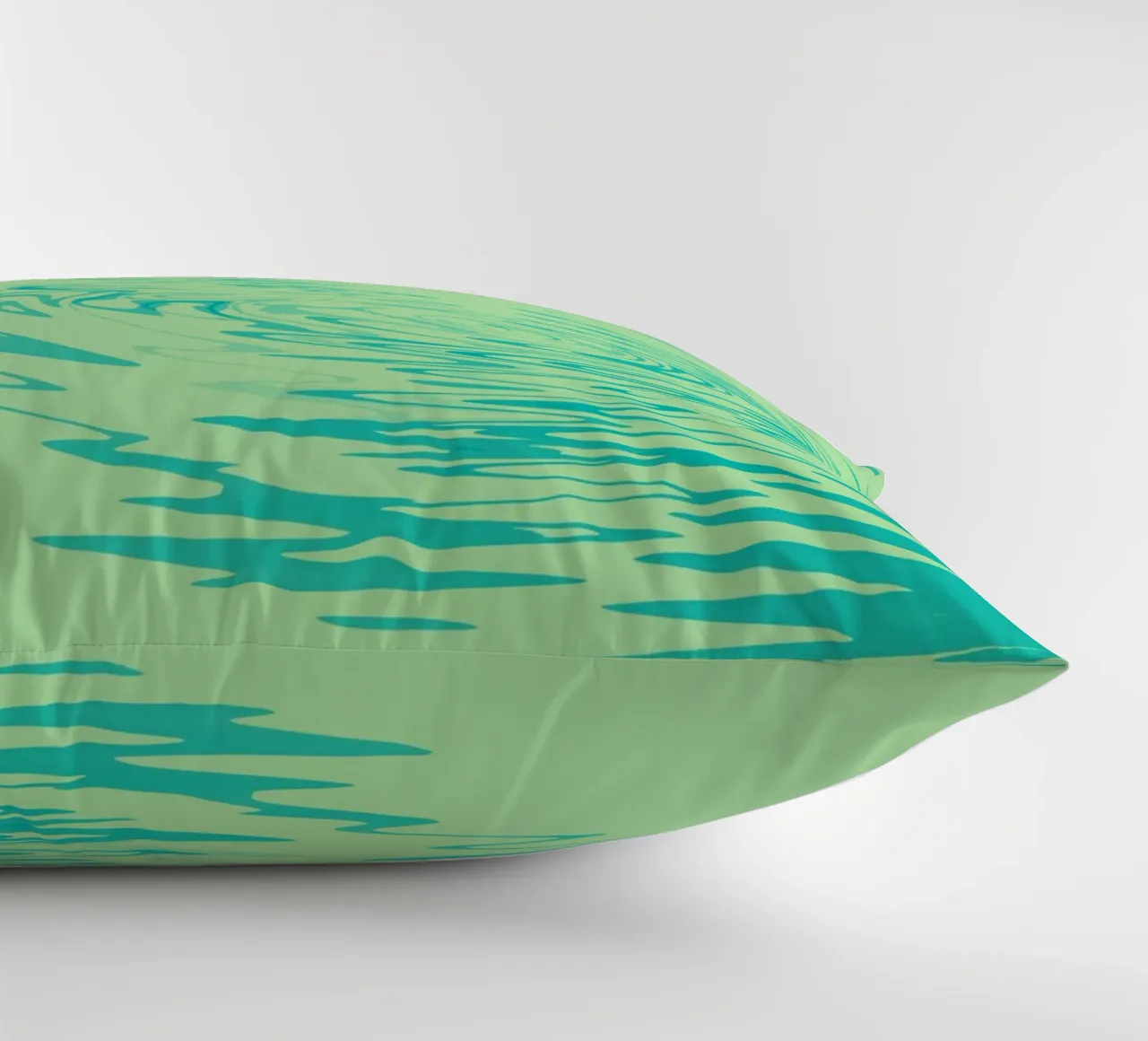 Abstract dynamic waves Water pattern in green and blue decorative cushion by Something for you