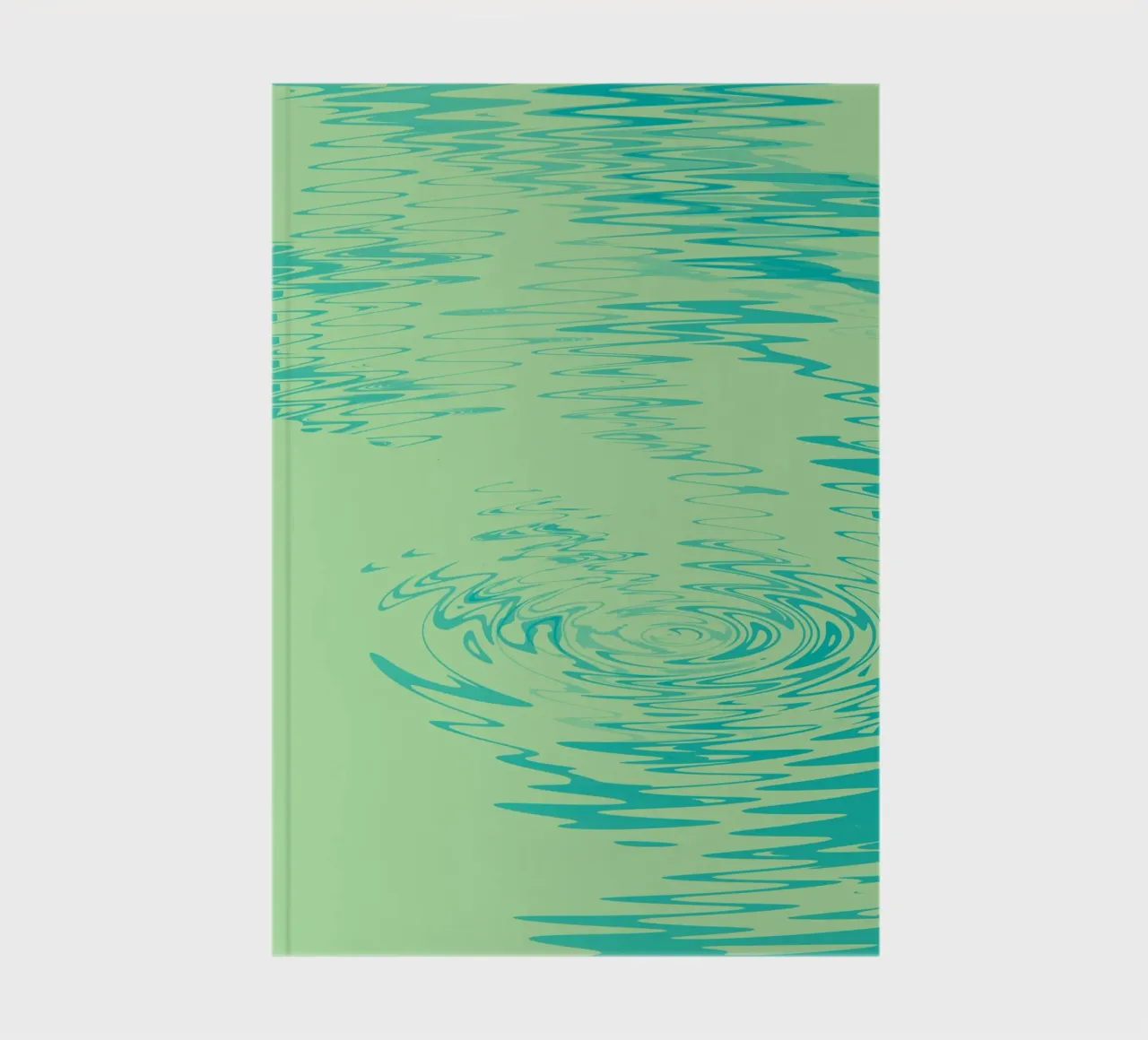 Abstract dynamic waves Water pattern in green and blue notebook by Something for you