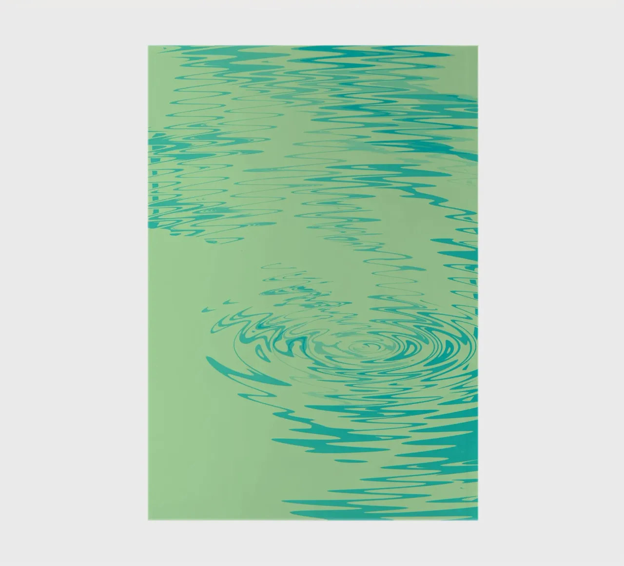 Abstract dynamic waves Water pattern in green and blue notebook by Something for you