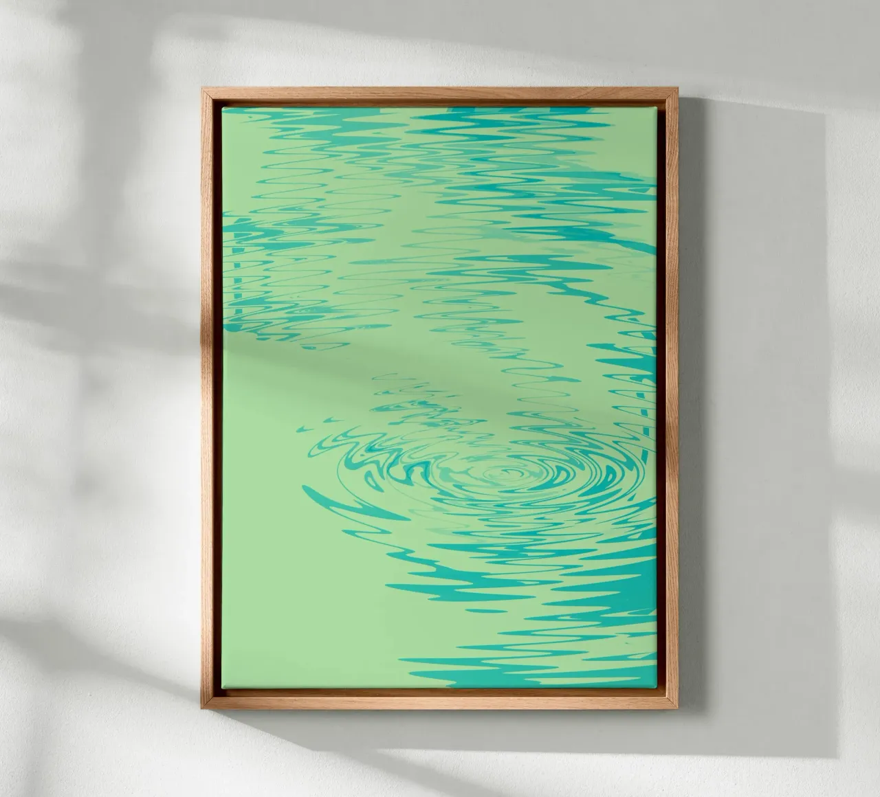 Abstract dynamic waves Water pattern in green and blue canvas by Something for you