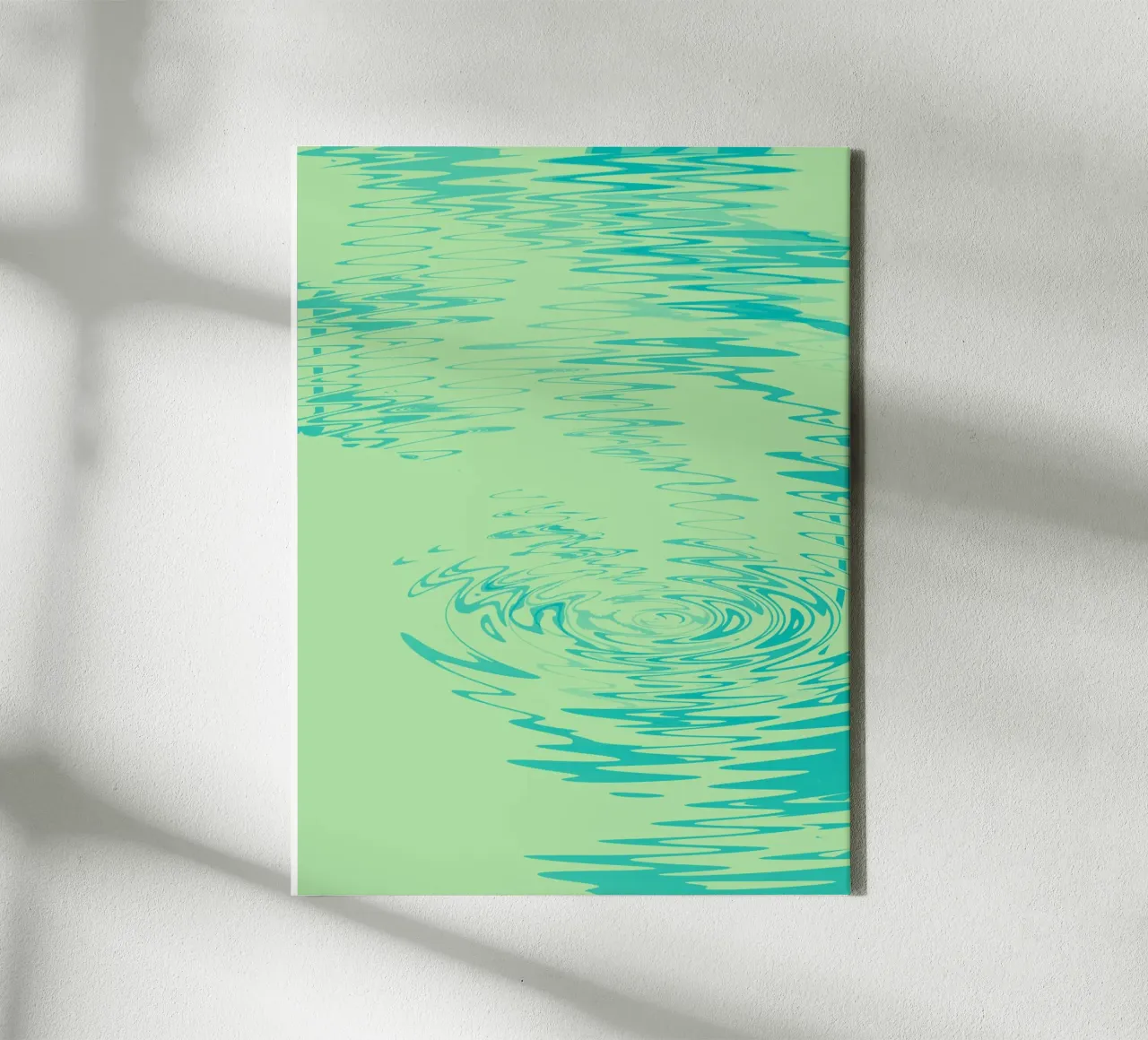 Abstract dynamic waves Water pattern in green and blue canvas by Something for you