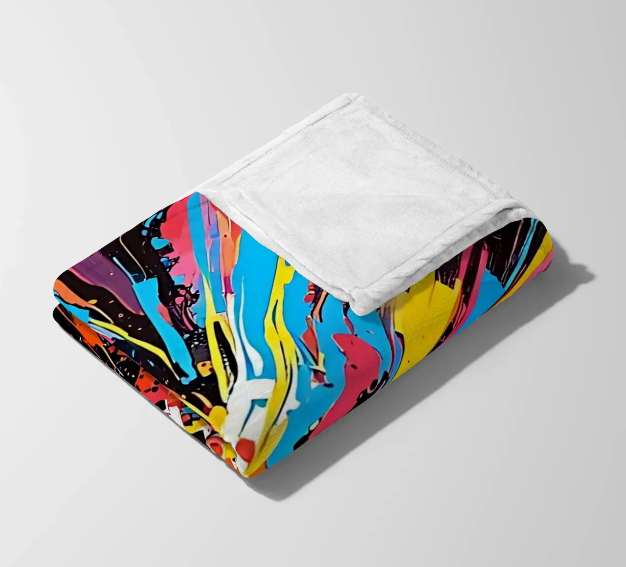 Abstract pattern Colors fleece blanket by LM2KONE