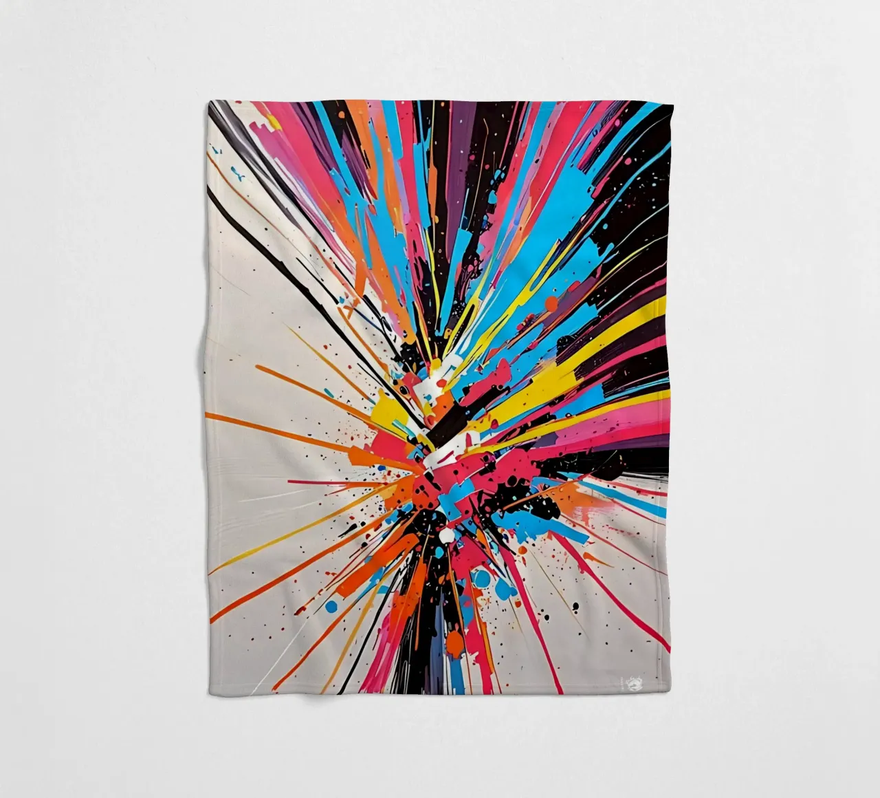 Abstract pattern Colors fleece blanket by LM2KONE
