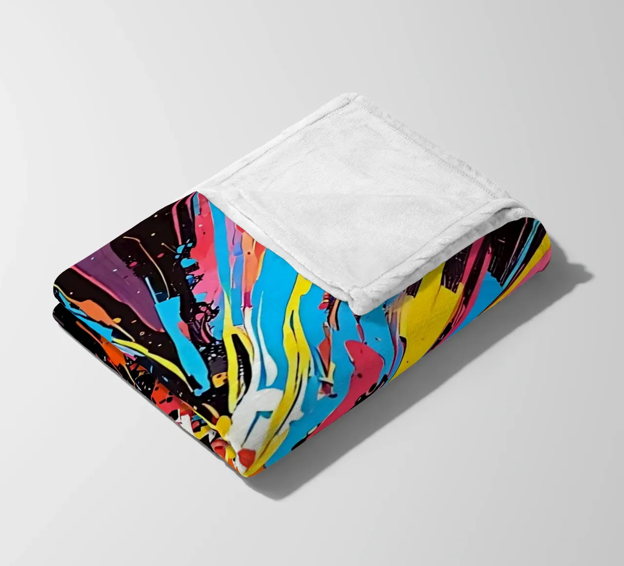 Abstract pattern Colors fleece blanket by LM2KONE