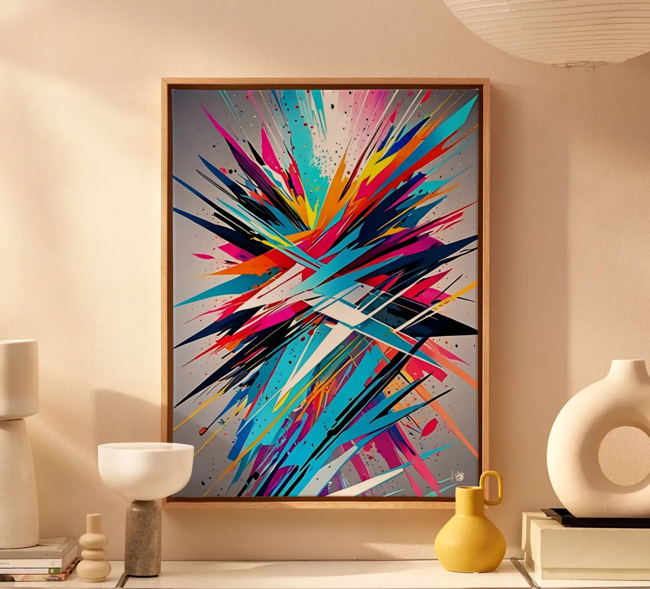 Splash abstracte verf canvas met Baklijst van LM2KONE