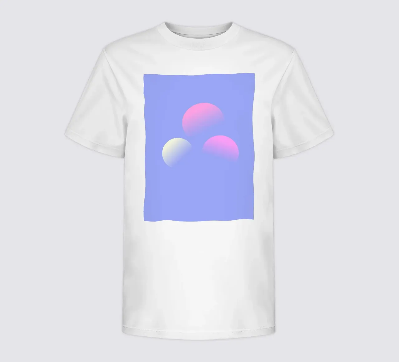 Painting of three planets against a purple background kids t-shirt by Something for you