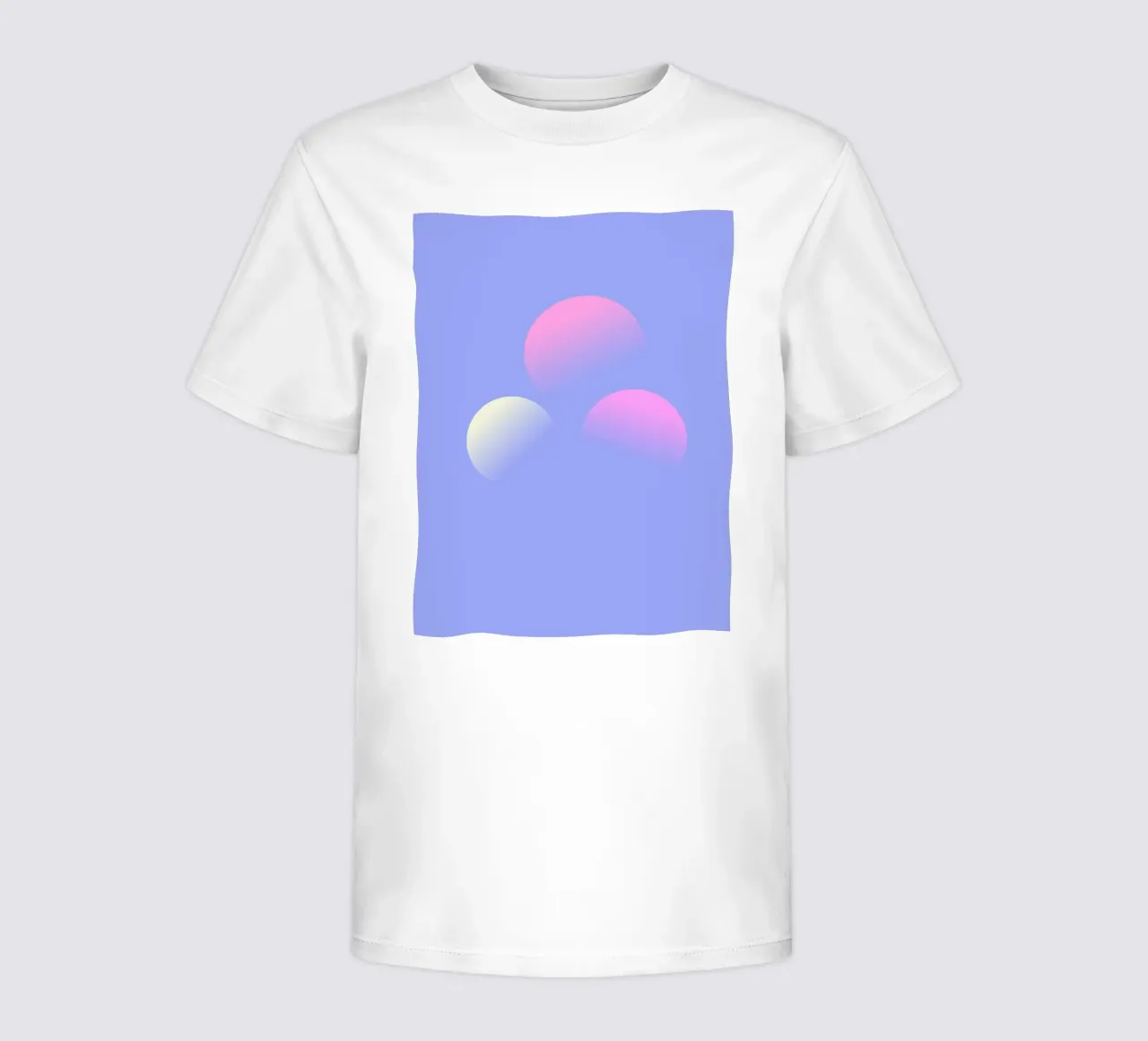 Painting of three planets against a purple background kids t-shirt by Something for you