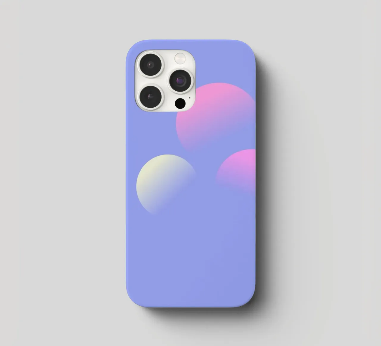 Gemälde von drei Planeten vor lila Hintergrund iPhone Hülle von Something for you