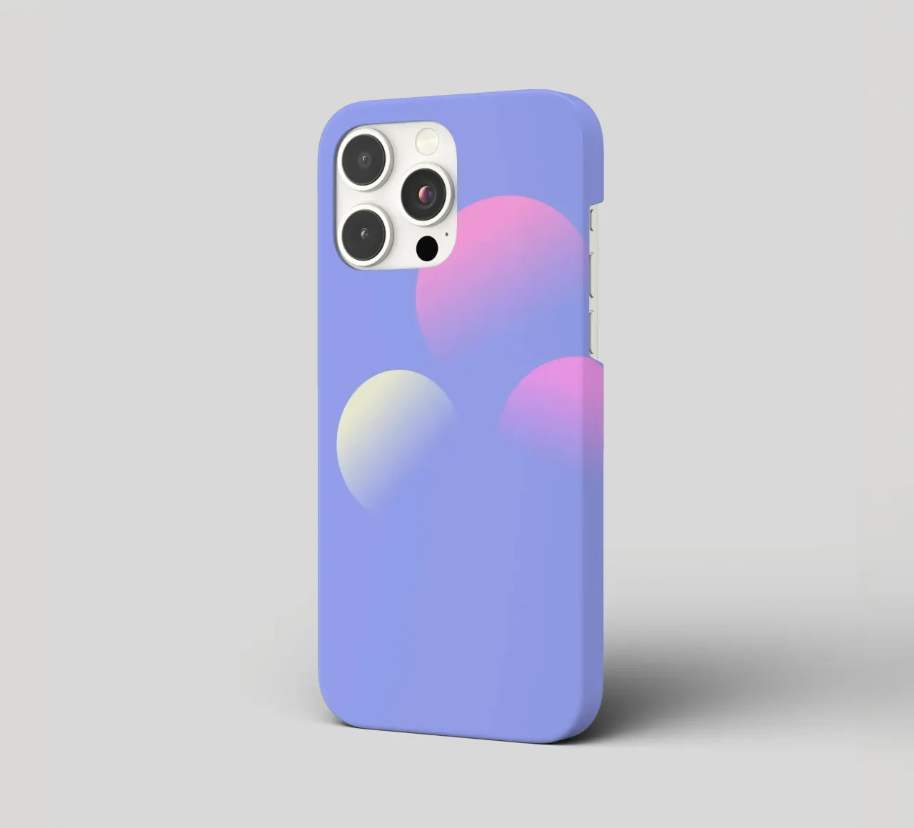 Gemälde von drei Planeten vor lila Hintergrund iPhone Hülle von Something for you