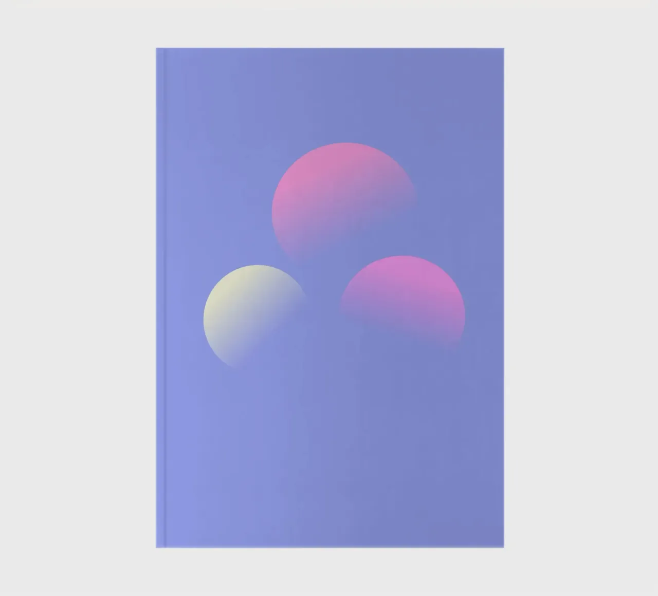 Pittura di tre pianeti su sfondo viola diario da Something for you