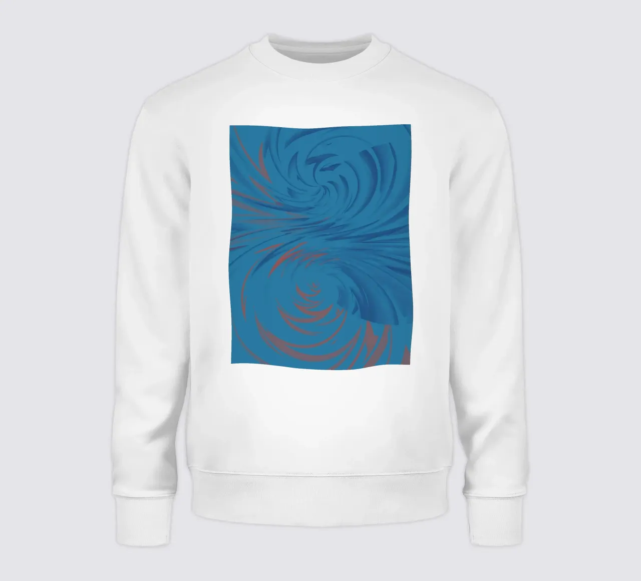 Motif dynamique abstrait torsadé en bleu et rouge sweat de Something for you