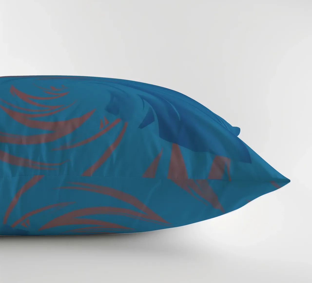 Abstract dynamic twisted pattern in blue and red decorative cushion by Something for you