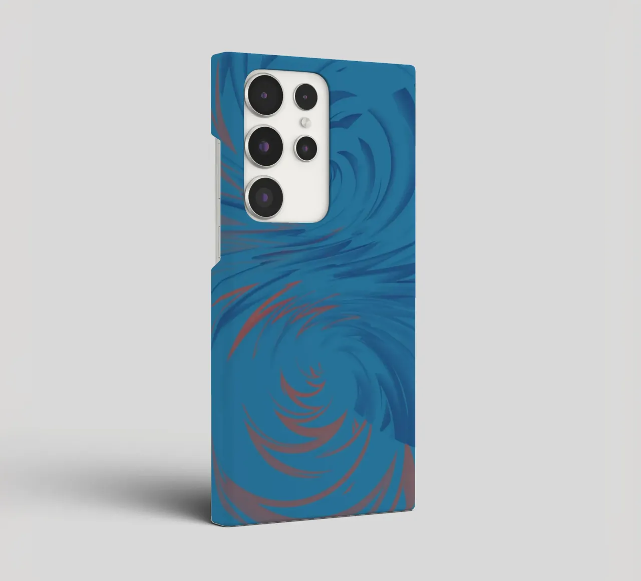 Abstraktes dynamisches gedrehtes Muster in blau und rot Samsung Hülle von Something for you