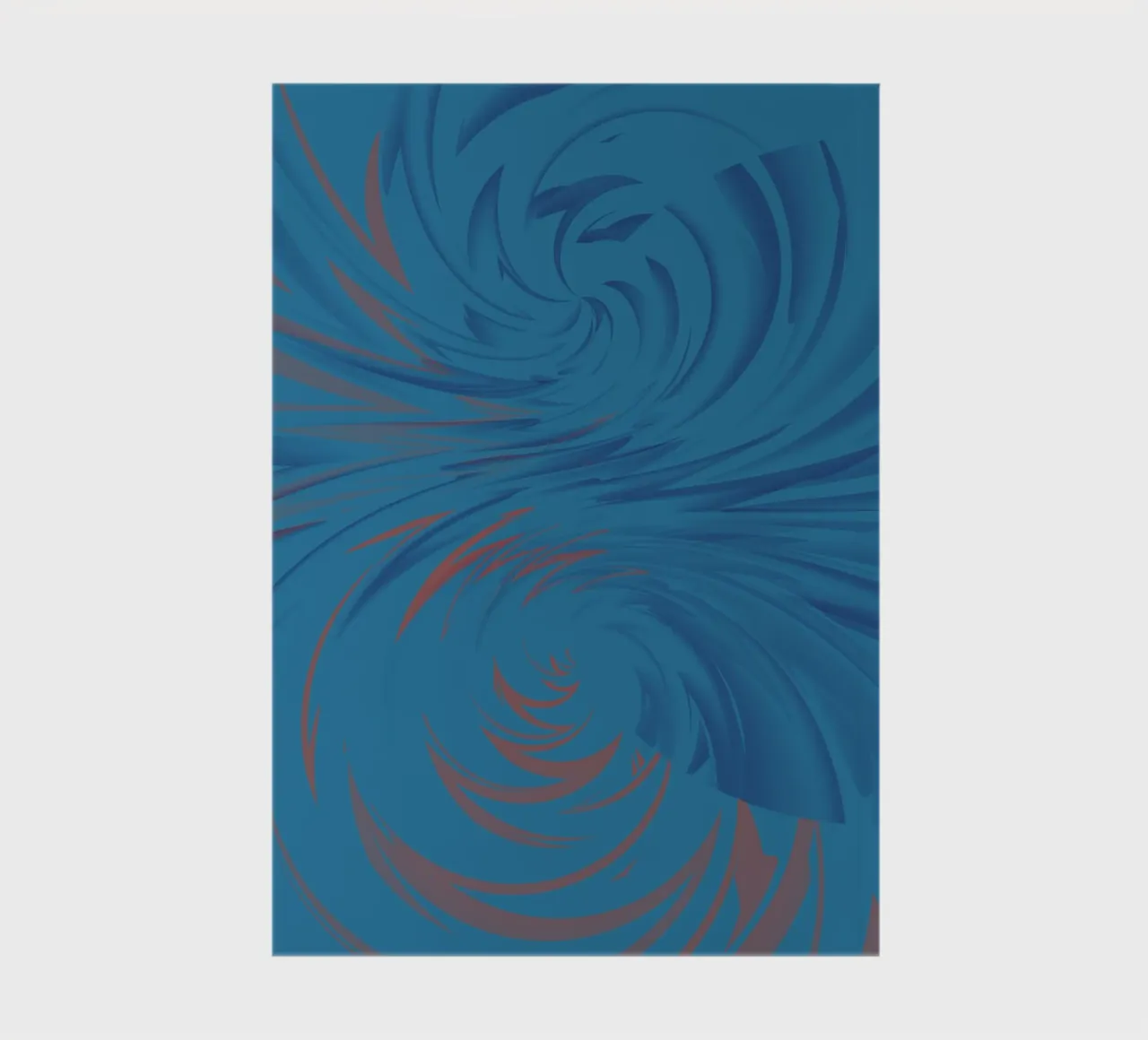 Abstraktes dynamisches gedrehtes Muster in blau und rot Notizbuch von Something for you
