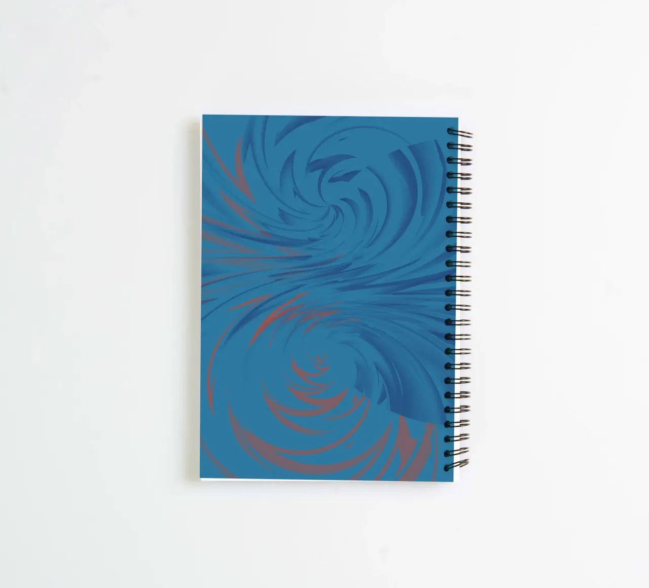 Abstraktes dynamisches gedrehtes Muster in blau und rot Ringbuch von Something for you