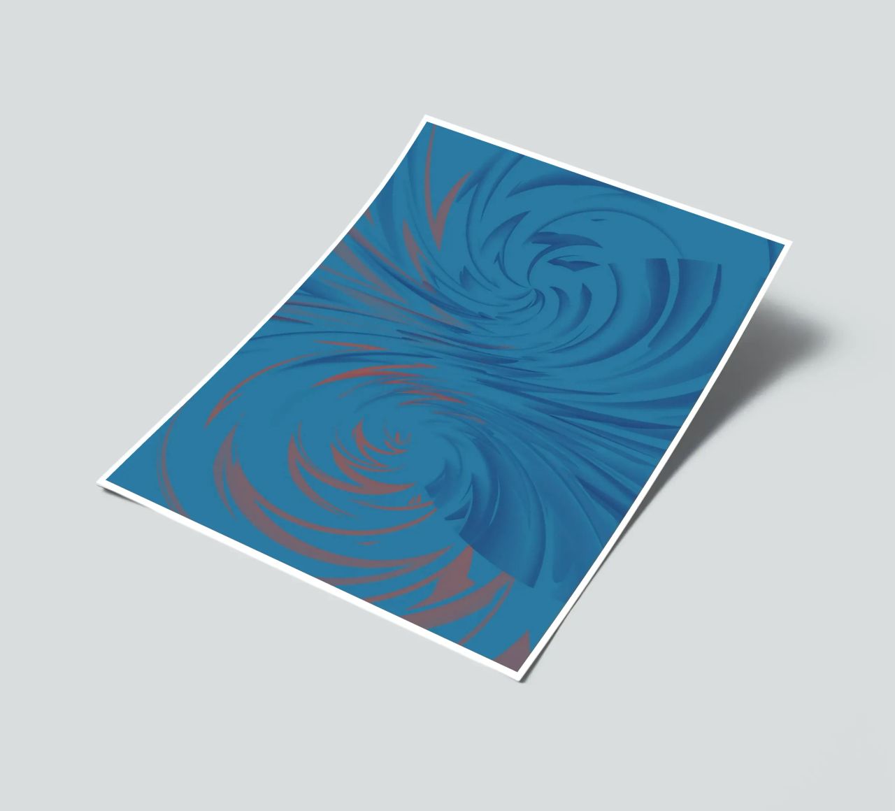Abstract dynamic twisted pattern in blue and red sticker sheet by Something for you