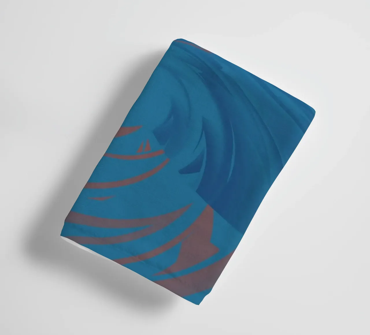 Abstract dynamic twisted pattern in blue and red towel by Something for you