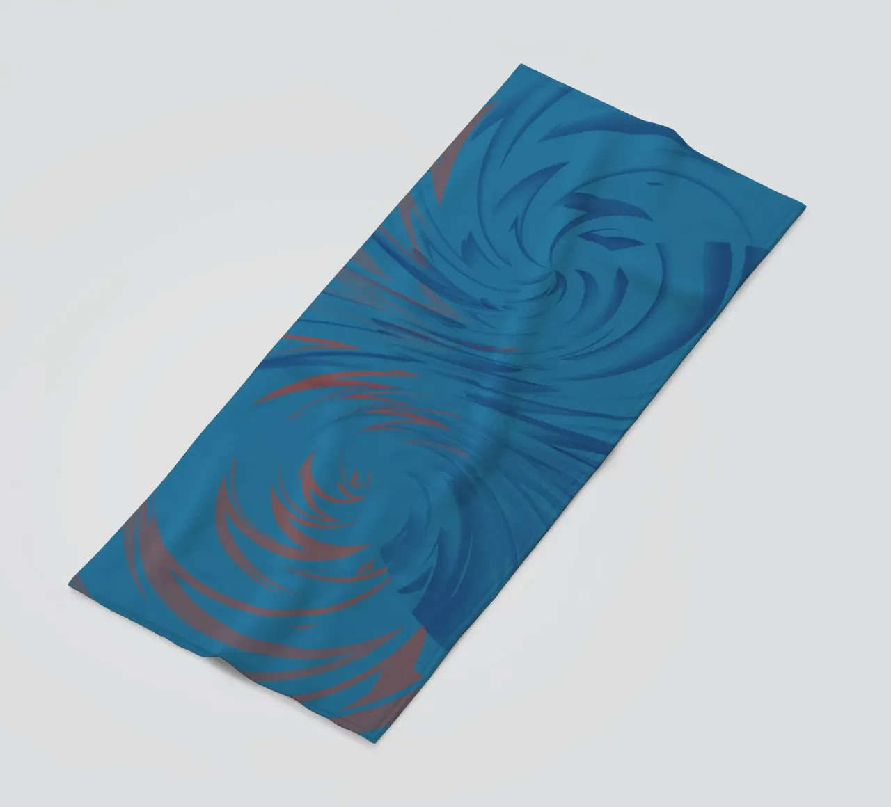 Motif dynamique abstrait torsadé en bleu et rouge serviette de plage de Something for you