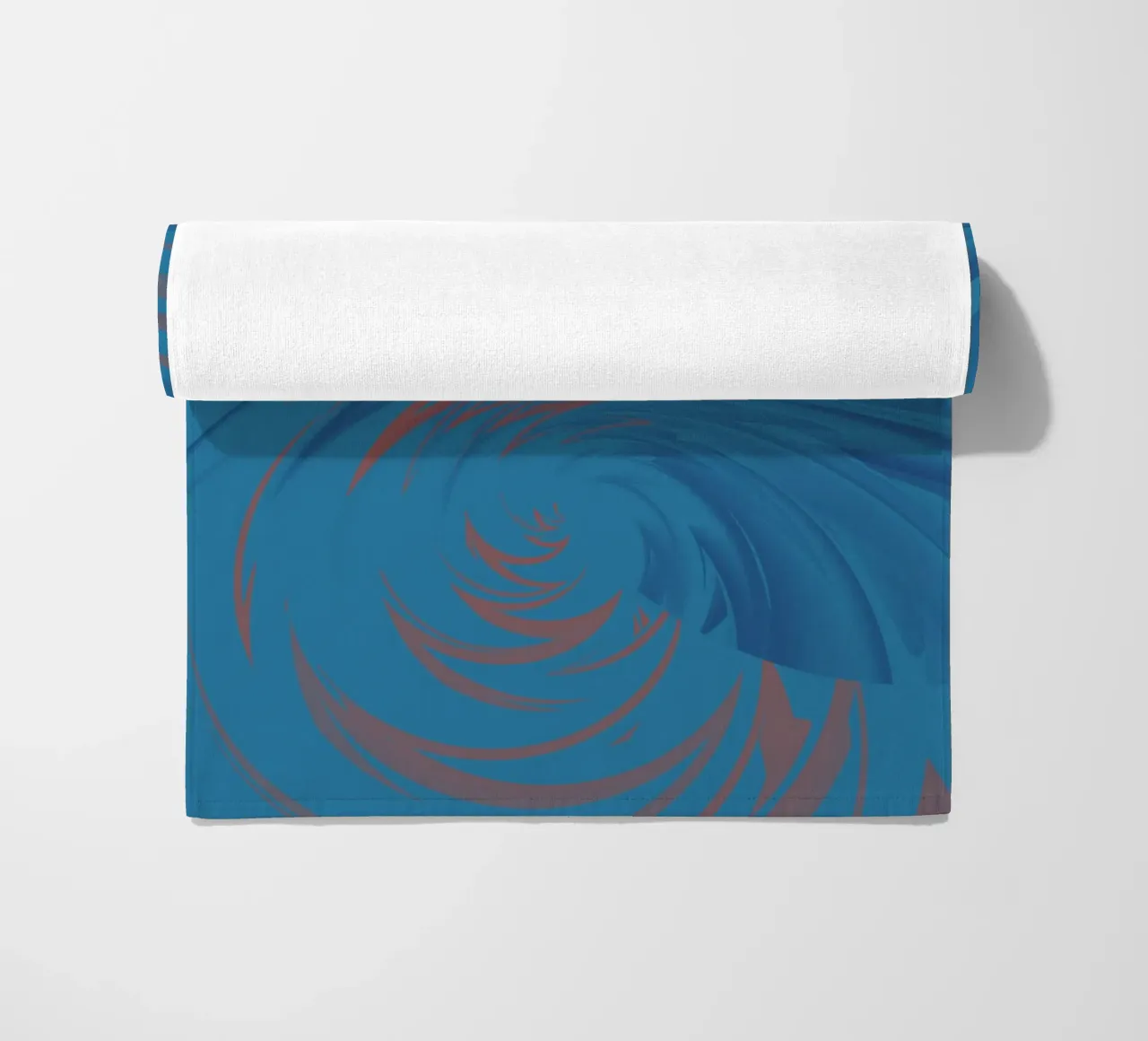Motif dynamique abstrait torsadé en bleu et rouge serviette de plage de Something for you