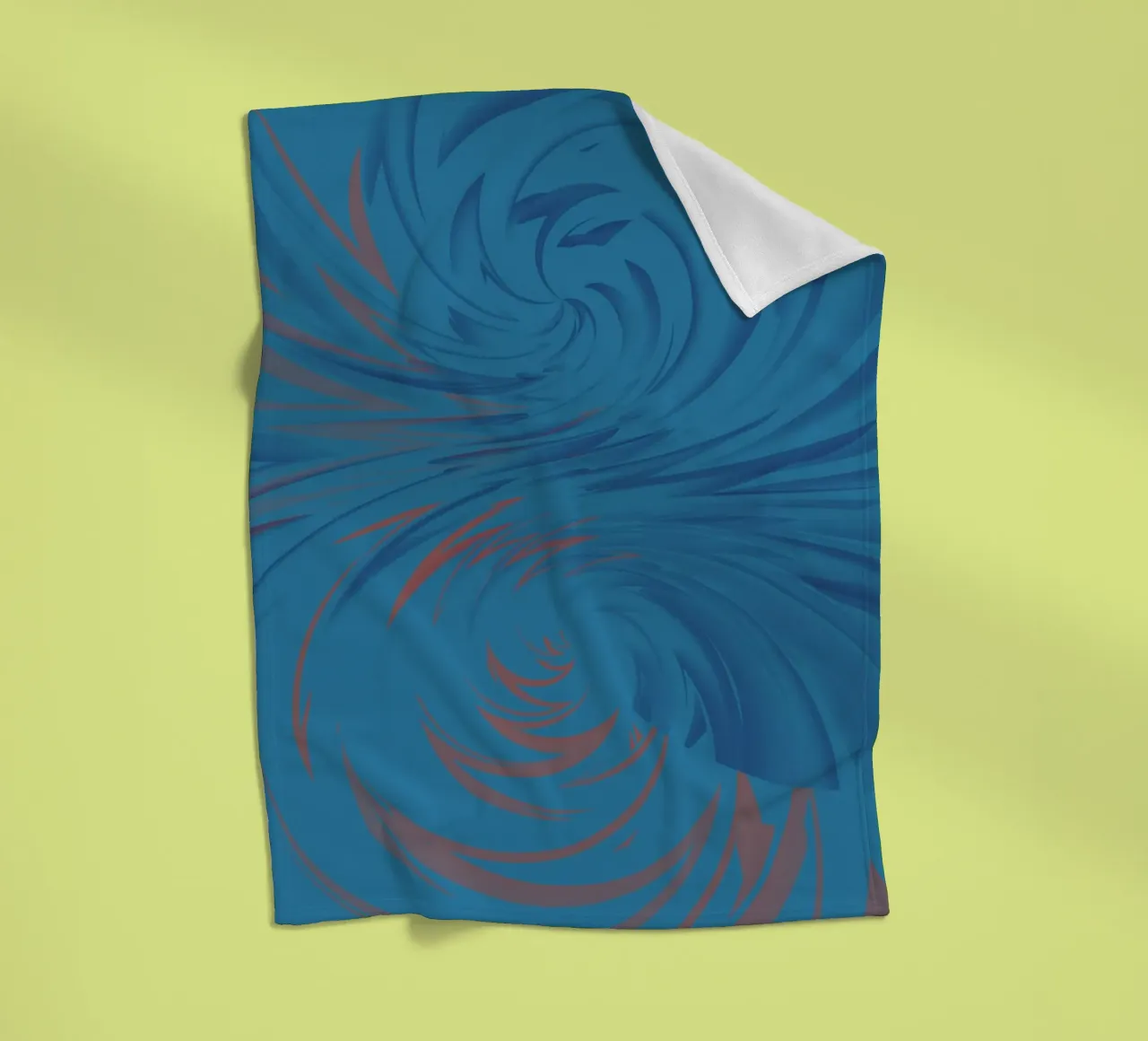 Abstraktes dynamisches gedrehtes Muster in blau und rot Fleecedecke von Something for you