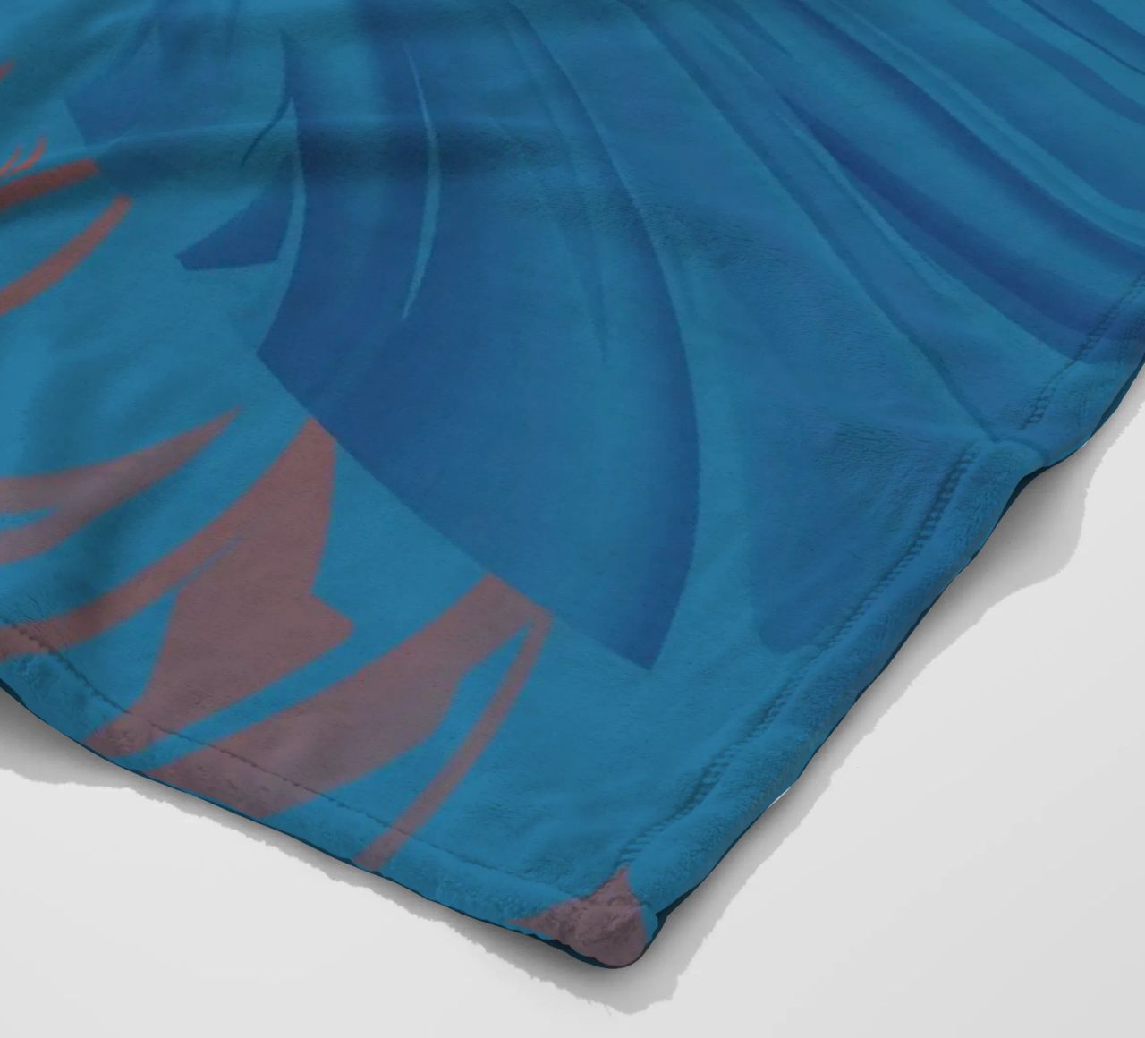 Abstract dynamic twisted pattern in blue and red fleece blanket by Something for you