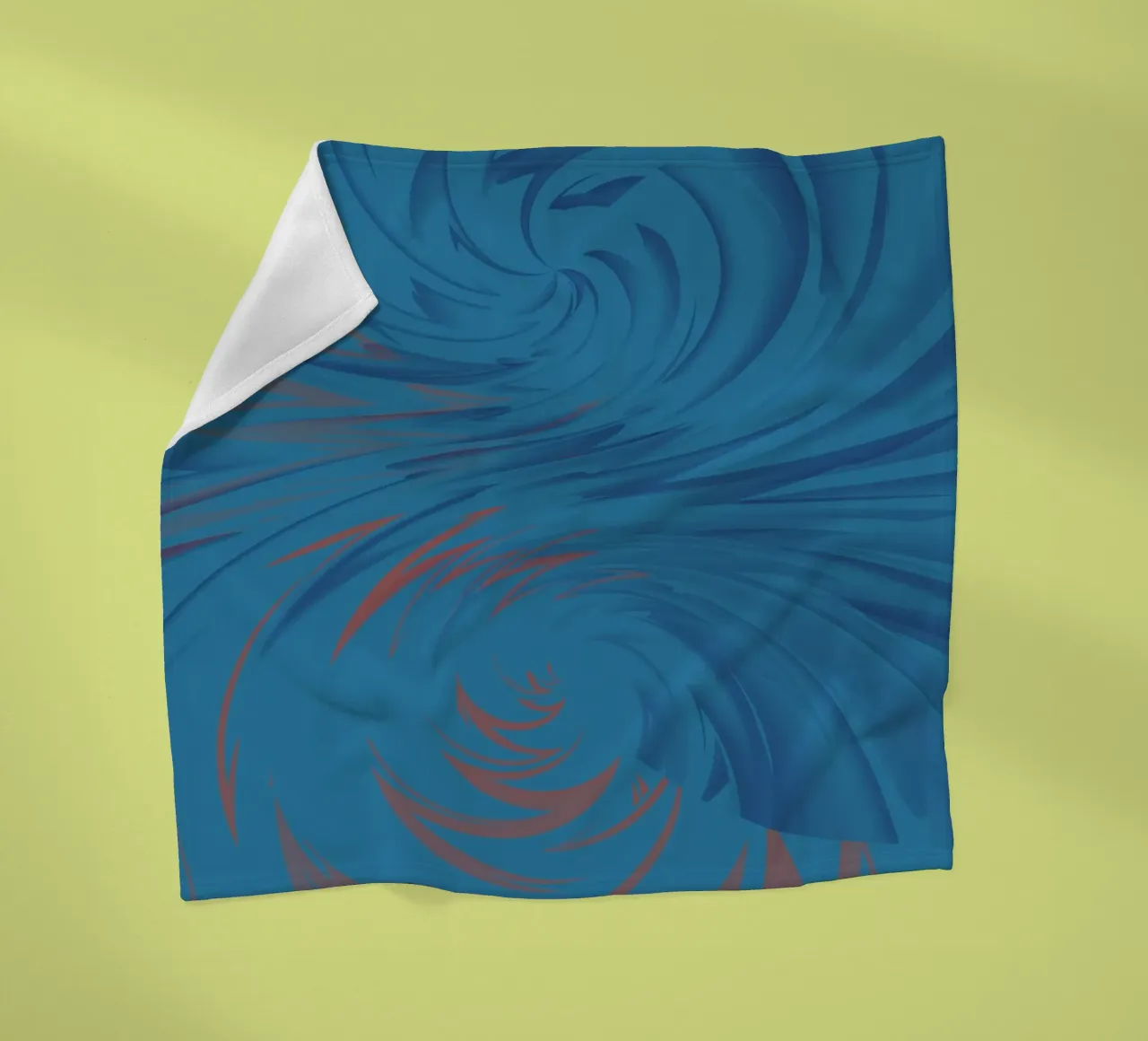 Motif dynamique abstrait torsadé en bleu et rouge plaid polaire de Something for you