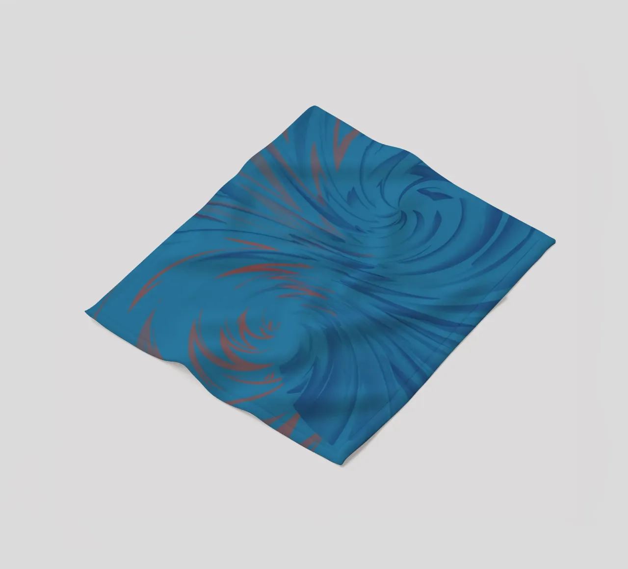 Motif dynamique abstrait torsadé en bleu et rouge plaid polaire de Something for you