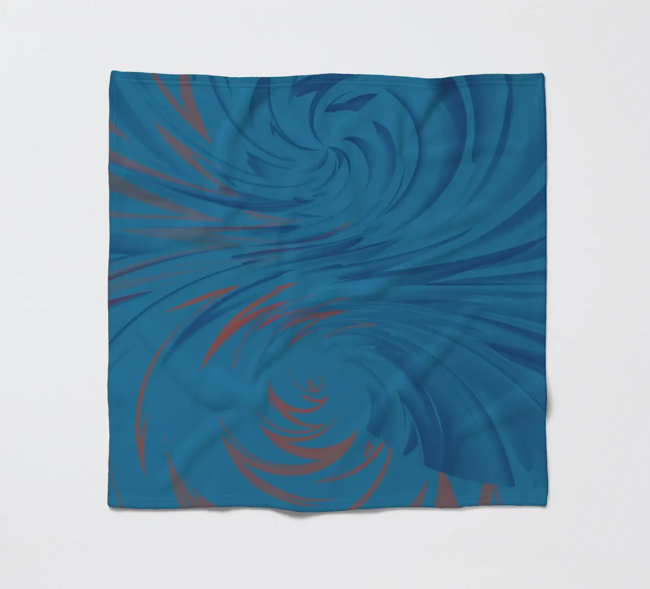 Motif dynamique abstrait torsadé en bleu et rouge plaid polaire de Something for you