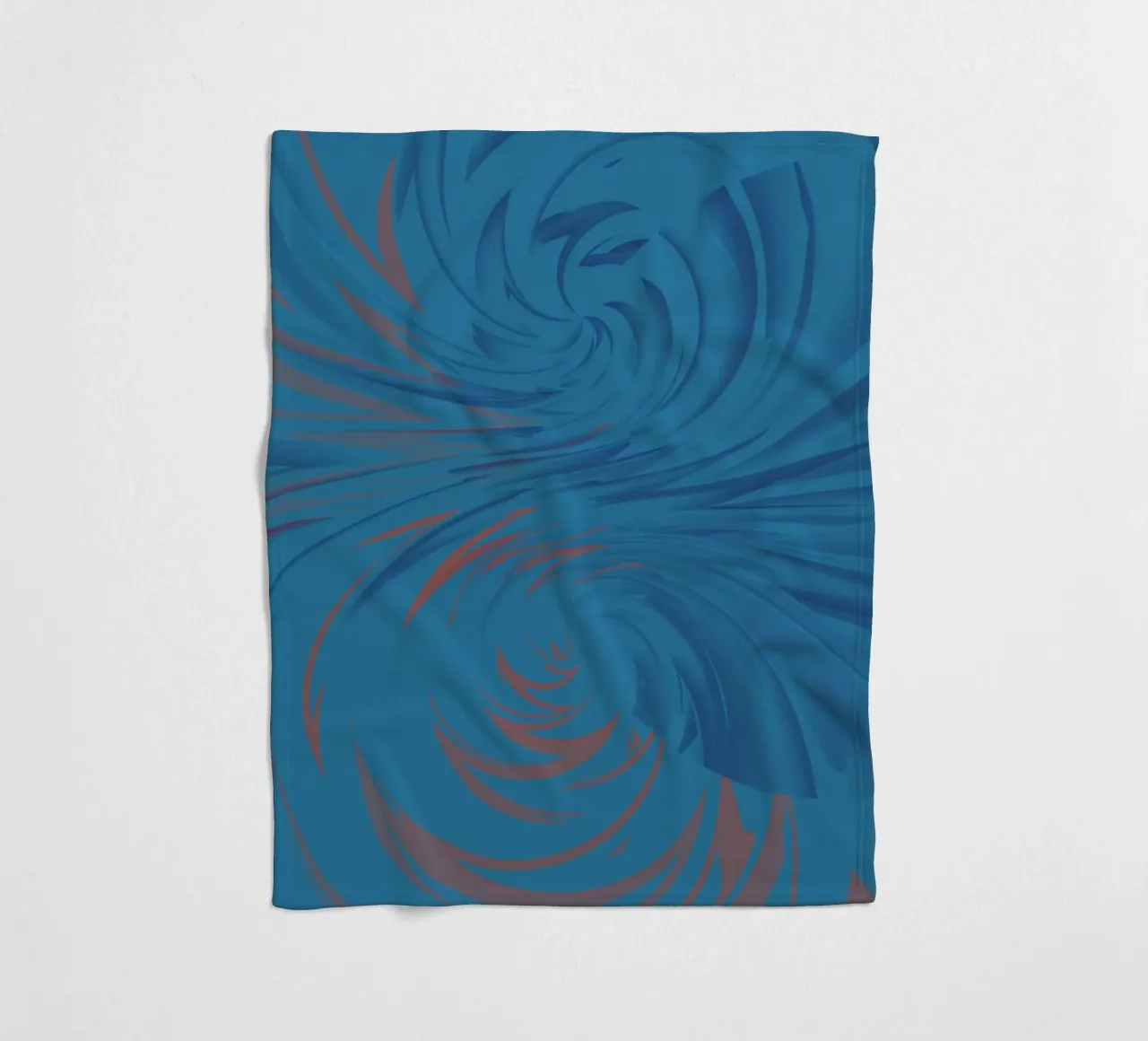 Motif dynamique abstrait torsadé en bleu et rouge plaid polaire de Something for you