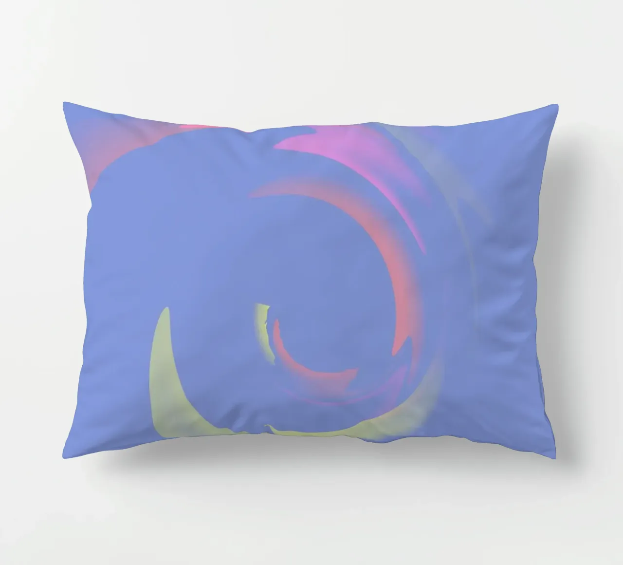 Vortice dinamico astratto in blu, giallo e rosa cuscino da Something for you